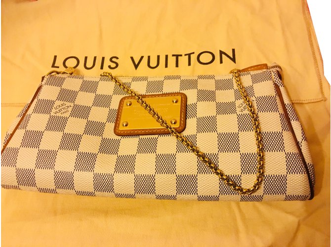 Louis Vuitton Eva Branco Cinza  ref.69139
