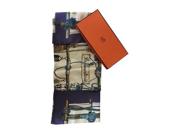 Hermès passementerie Roxo Azul marinho