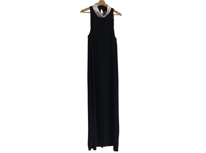Yves Saint Laurent Dresses Black Viscose  ref.69224