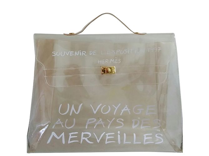 Hermès Kelly 40 bolsa de vinilo Blanco