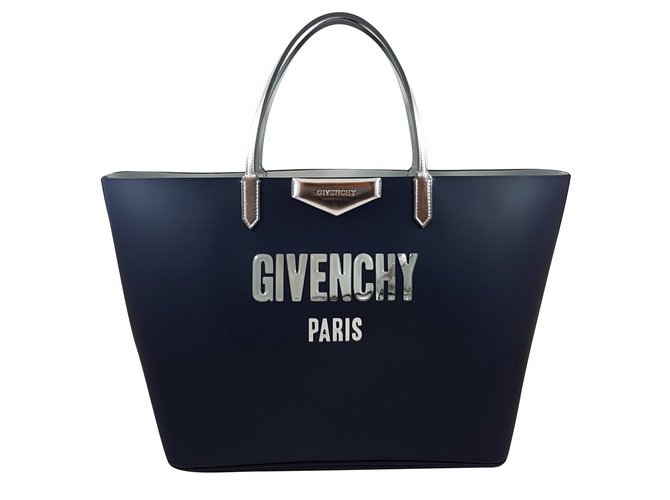 Tote da compra de Antigona de Givenchy Azul Couro  ref.69253
