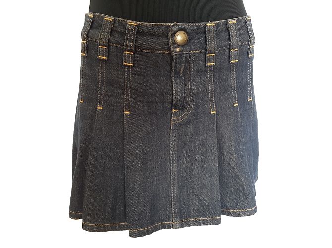 Autre Marque REPLAY Plisierter Jeansrock Blau