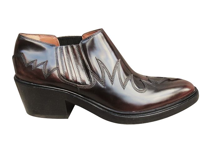 Sartore Ankle Boots Mahogany Patent Leather
