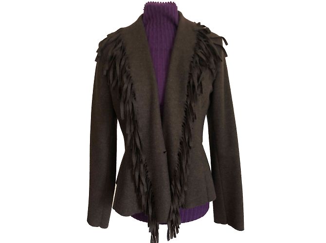 Irié Wool Jersey Jacket Dark Brown