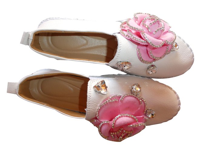 Autre Marque Flats White  ref.69480