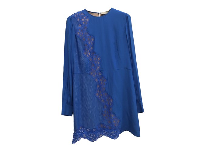 Stella Mc Cartney Dress Blue Silk  ref.69534