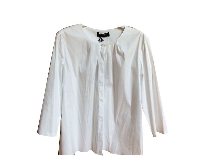 Camicia Piazza Sempione in popeline di cotone bianca Bianco