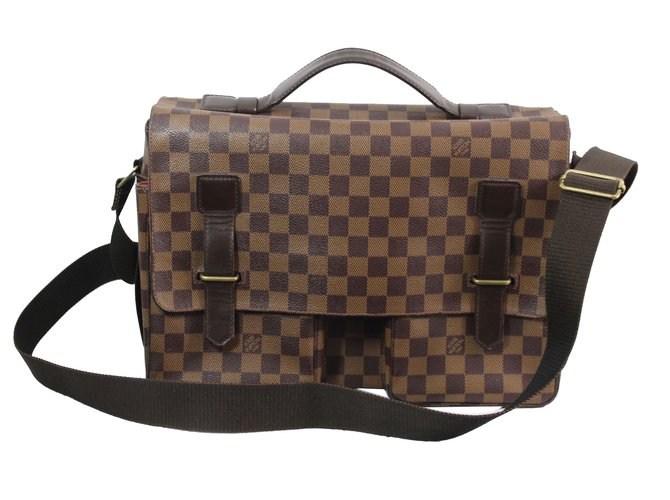 Louis Vuitton Bags Briefcases Brown Leather  ref.69562