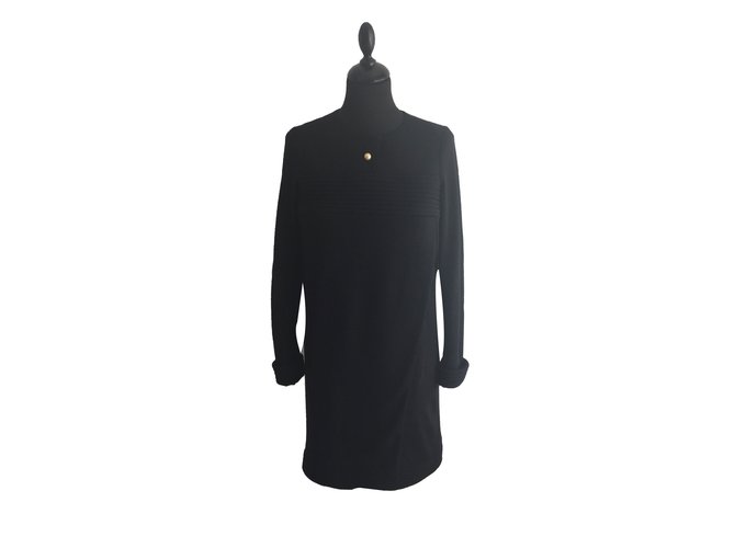 Chanel Dress Black Wool  ref.69585