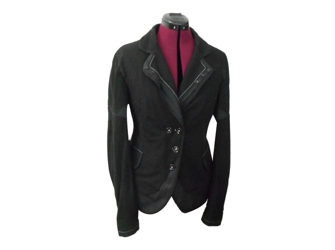 High Jacket Black Cotton  ref.69614