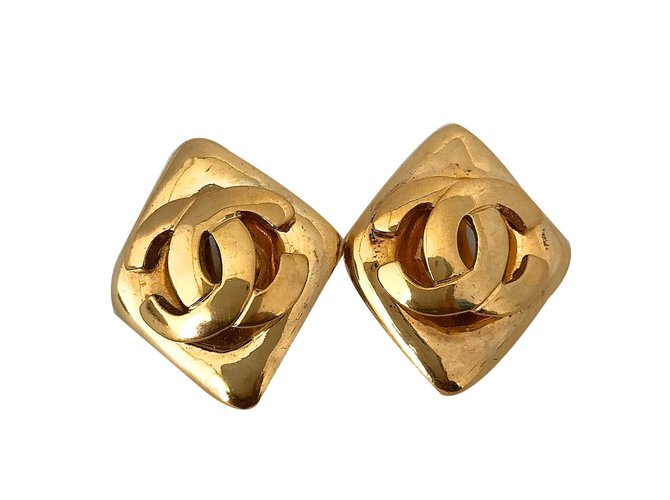 Chanel Earrings Golden Steel  ref.69620