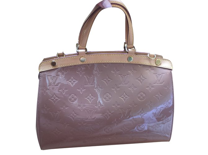 Louis Vuitton Brea Rosa Couro envernizado  ref.69691