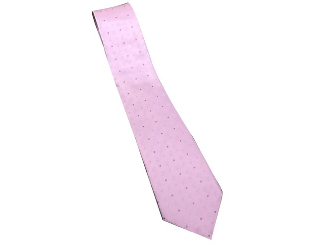 Louis Vuitton tie Pink Silk  ref.69726
