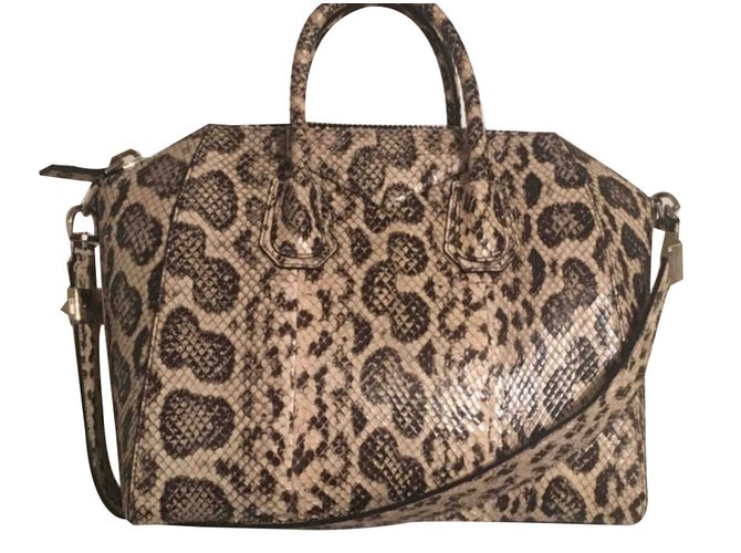 Givenchy Antigona Handtasche Python Beige 