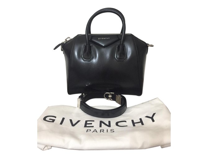 Givenchy Antigona pequeno couro preto  ref.69809