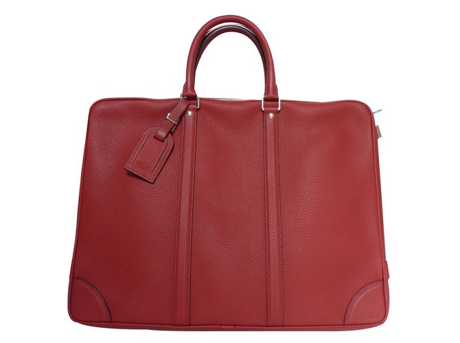 Louis Vuitton Aktentasche Rot Leder  ref.69831