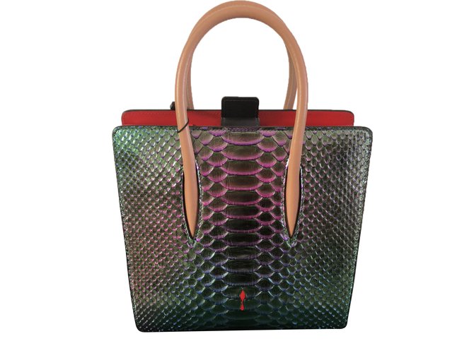 Christian Louboutin Paloma Bag Multiple colors Leather Patent leather Python  ref.69880