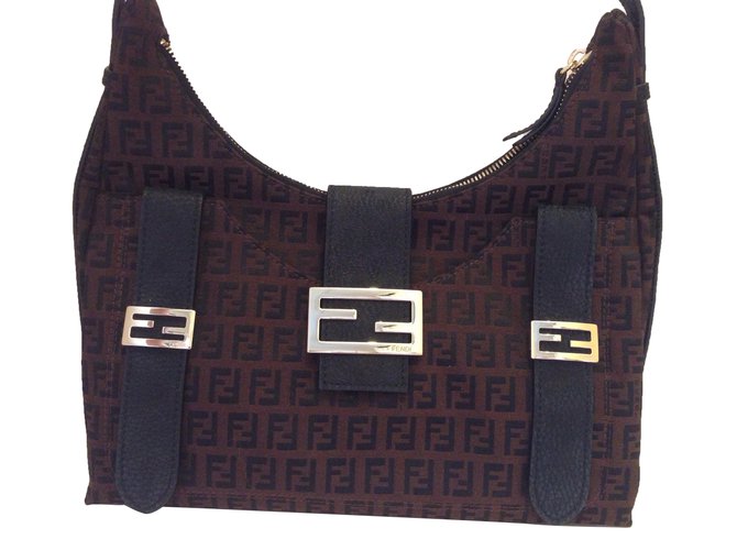 Fendi Handbags Brown Cloth  ref.69900