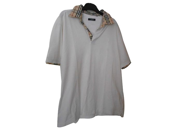 Polo Burberry de algodão cor eggshell Fora de branco