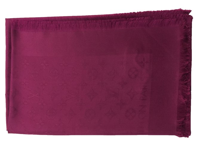 Louis Vuitton Cachecol de seda Roxo  ref.70068