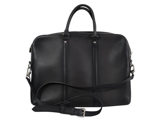 Louis Vuitton Briefcase Dark grey Leather  ref.70132