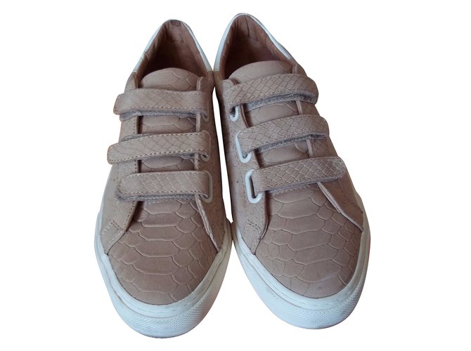 No Name Arcade Velcro Sneakers Beige Leather  ref.70138