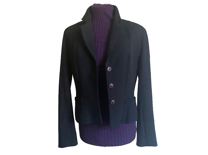 Autre Marque Giacca in seta Vica Seta blu navy