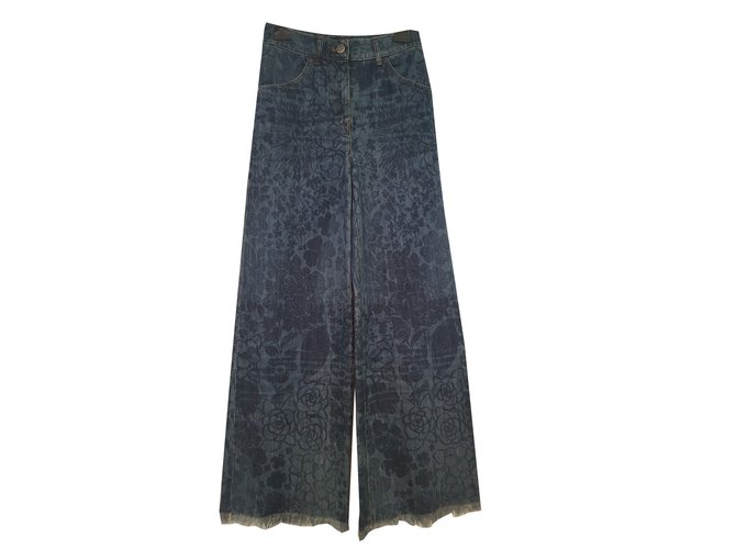 Chanel Jeans Blu Cotone  ref.70211