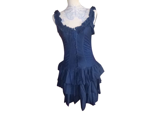 Betsey Johnson Dress Blue Cotton  ref.70212