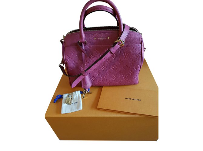 Louis Vuitton Speedy 25 Empreinte Leather Bag in Pink