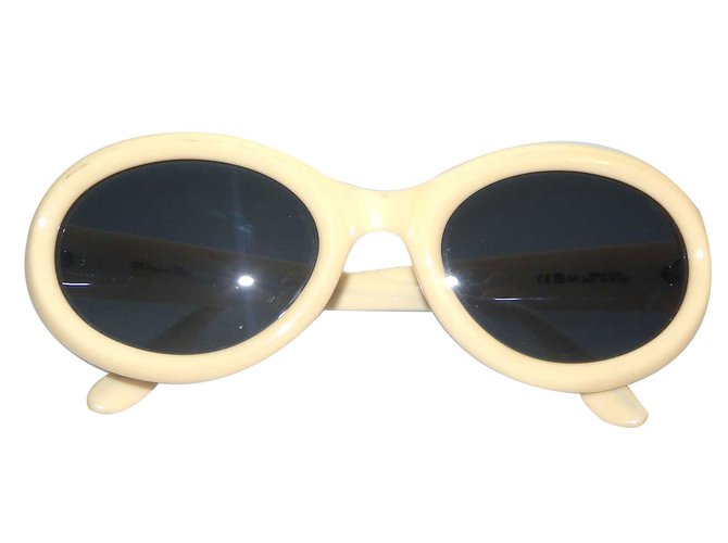 Christian Dior Sonnenbrille Beige Kunststoff  ref.70288