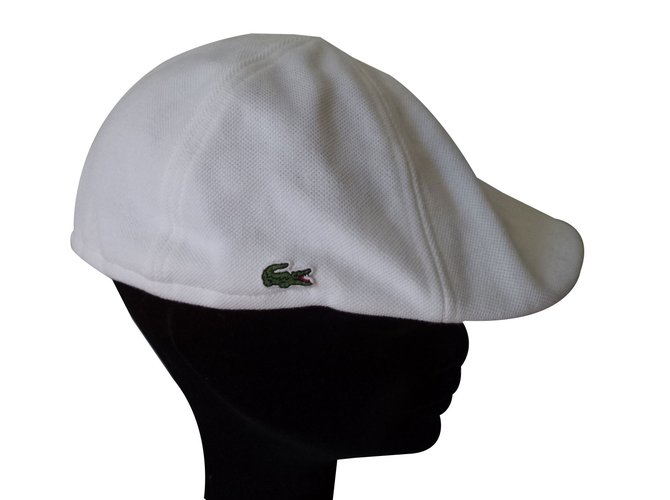 Lacoste Sombreros gorros Blanco Algodón  ref.70290
