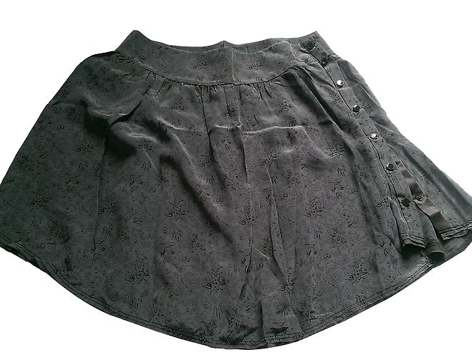 Gonna in seta stampata Zadig & Voltaire Verde Marrone 40