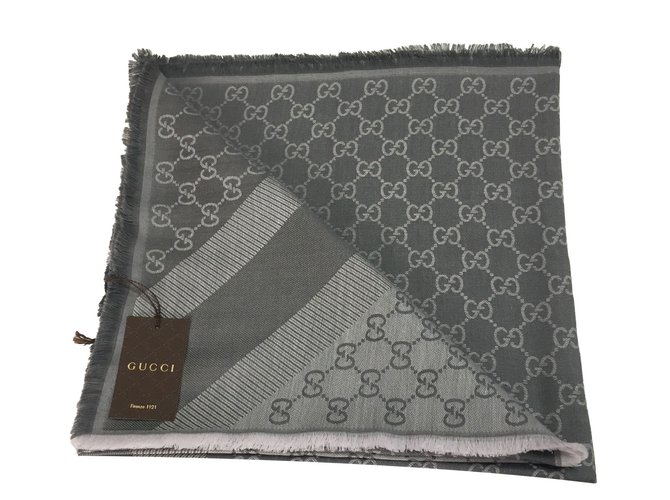 Gucci scarf Grey Wool  ref.70445