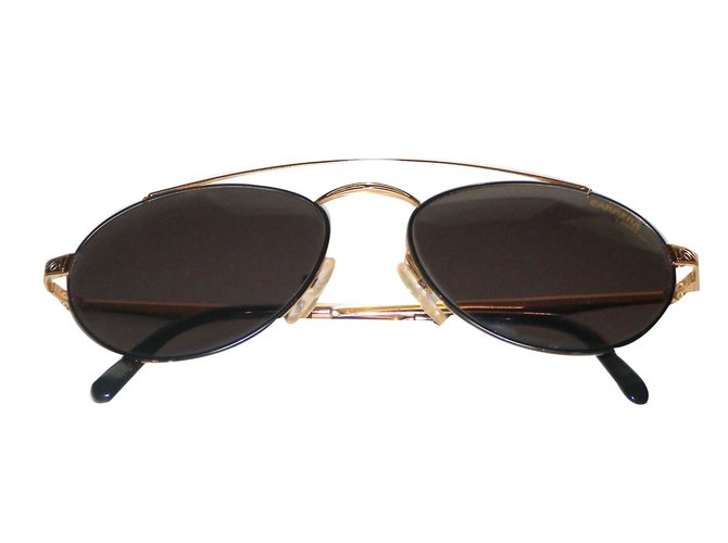 Carrera Sonnenbrille Schwarz Golden Metall Kunststoff  ref.70470