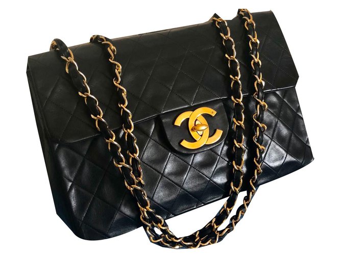 Chanel Maxi Jumbo XL Black Leather ref.70478 - Joli Closet