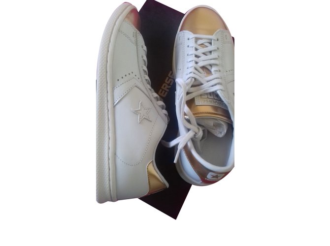 Converse scarpe da ginnastica Bianco Pelle  ref.70496