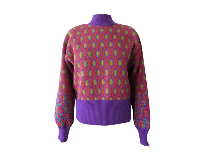 Yves Saint Laurent Knitwear Multiple colors Purple  ref.70565