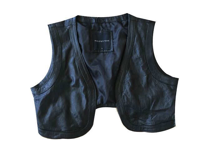 Autre Marque Abrigo Modstrom de cuero negro