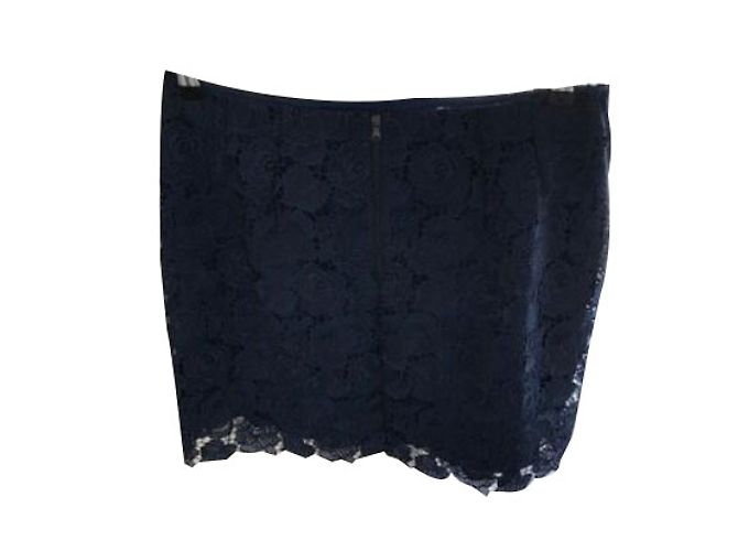 Sportmax Bestickter Spitzenrock Blau