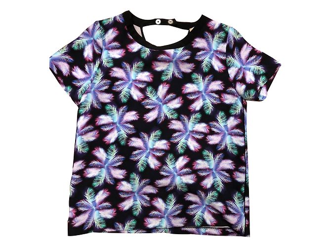 Top in seta blu Sandro