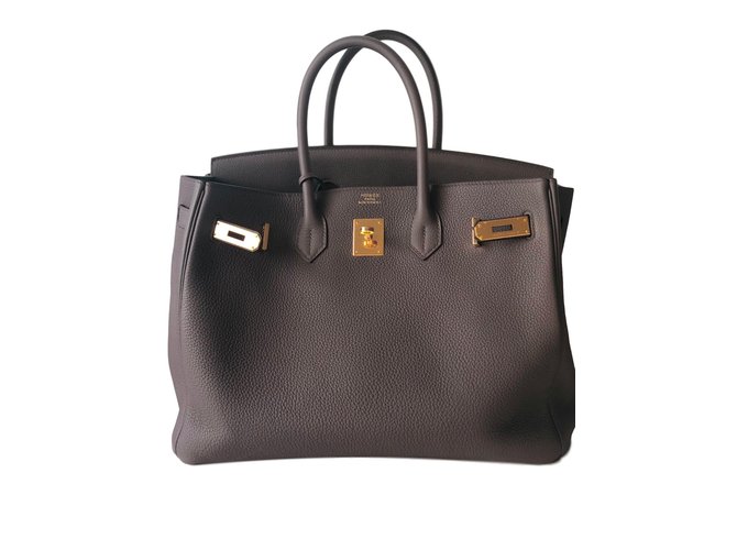 Hermès Birkin 35 Grey Leather  ref.70669