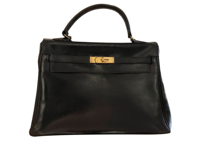 Hermès Kelly 32 Black Leather  ref.70678
