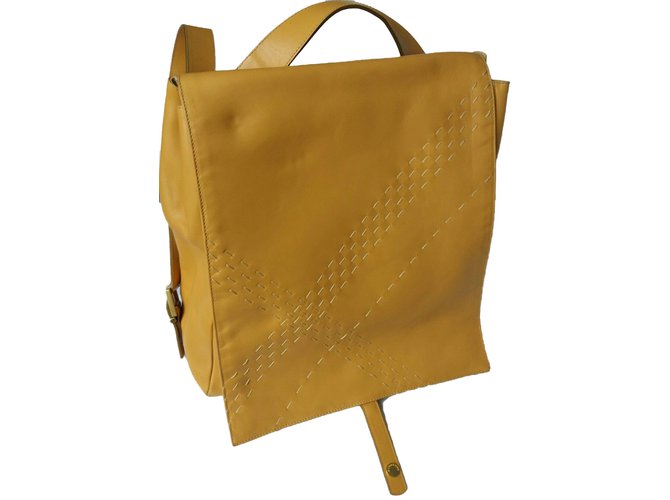 Burberry bag Golden Leather  ref.70694