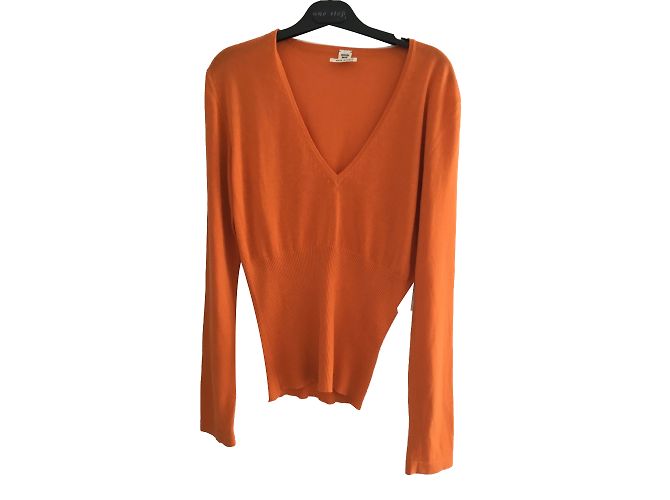 Hermès Prendas de punto Naranja Algodón