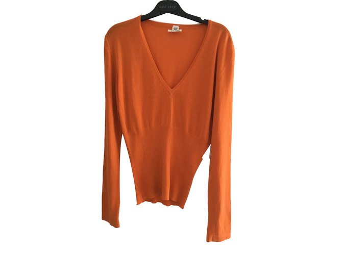 Hermès Strickwaren Orange Baumwolle