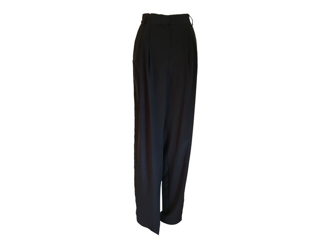 Lanvin Pants Dark grey Silk  ref.70760