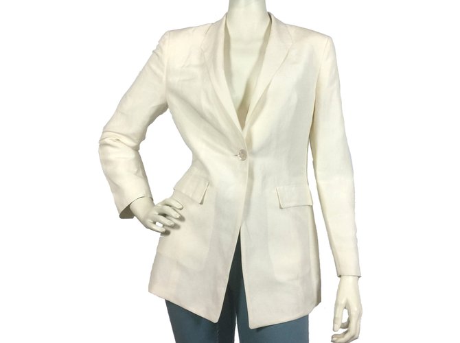 cream linen jackets