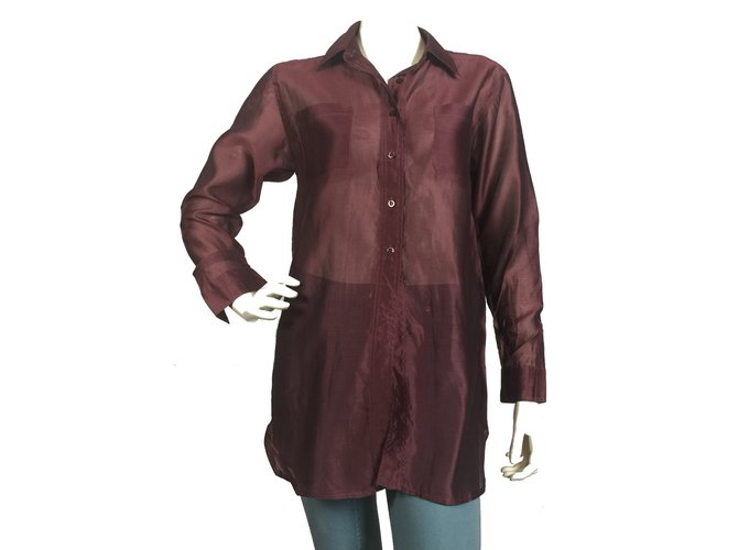 Marella Burgundy cotton silk shirt  ref.70790