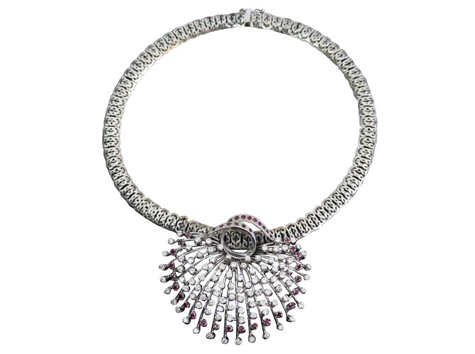 inconnue Necklace Silvery White gold  ref.70980